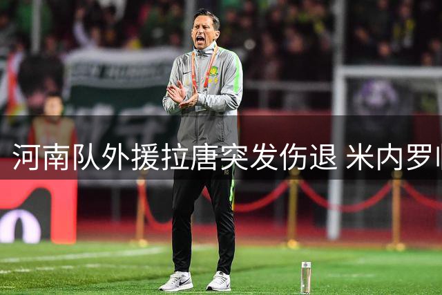 河南队外援拉唐突发伤退 米内罗临危受命替补上阵
